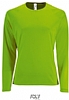 Camiseta Tecnica Manga Larga Mujer Sporty Sols - Color Verde Neon